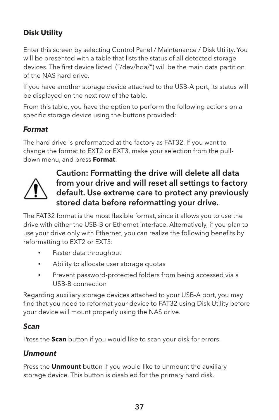 Verbatim External Hard Drive NAS User Manual | Page 37 / 44