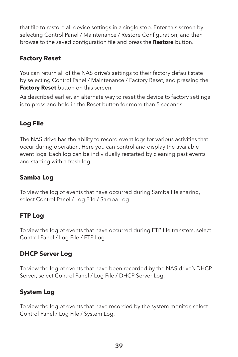 Verbatim External Hard Drive NAS User Manual | Page 39 / 44