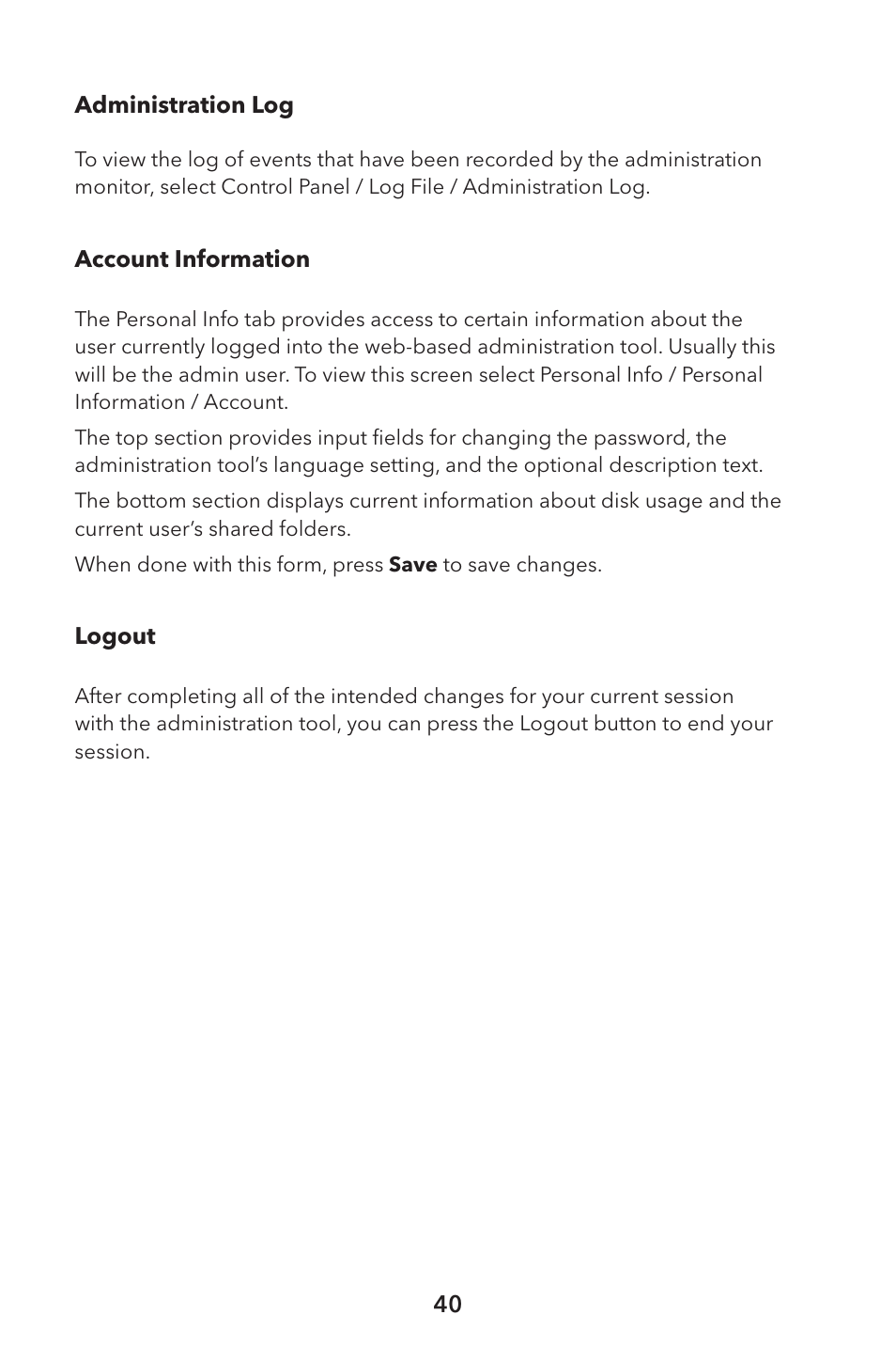 Verbatim External Hard Drive NAS User Manual | Page 40 / 44