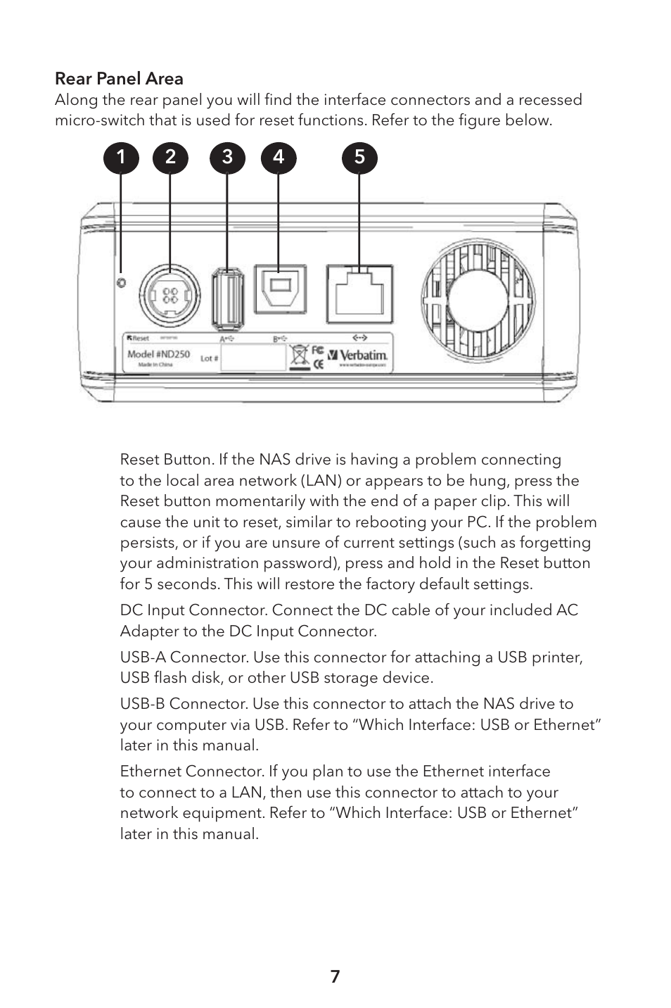 Verbatim External Hard Drive NAS User Manual | Page 7 / 44