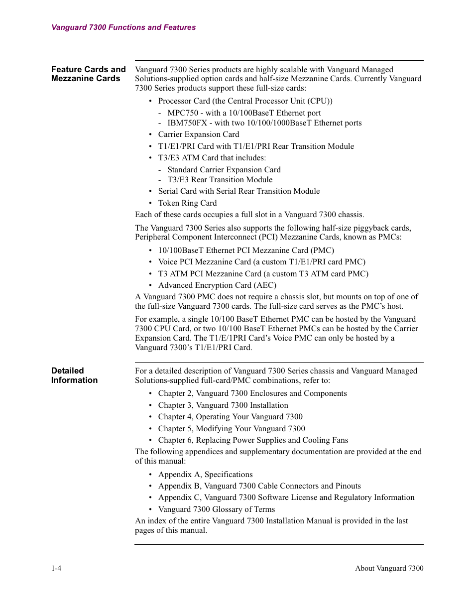 Vanguard Managed Solutions Vanguard 7300 Series User Manual | Page 16 / 227