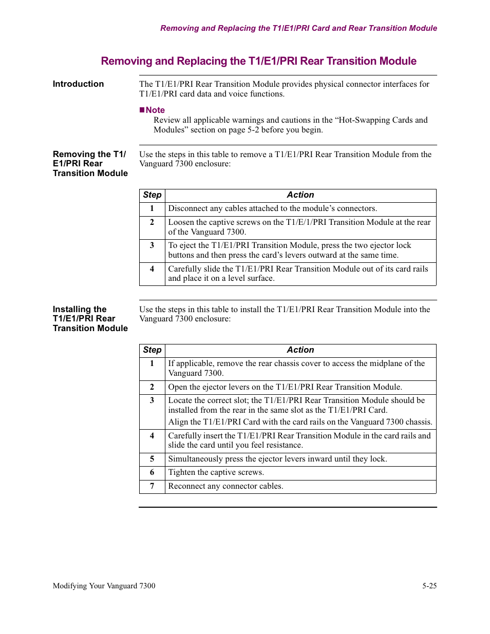 Vanguard Managed Solutions Vanguard 7300 Series User Manual | Page 163 / 227