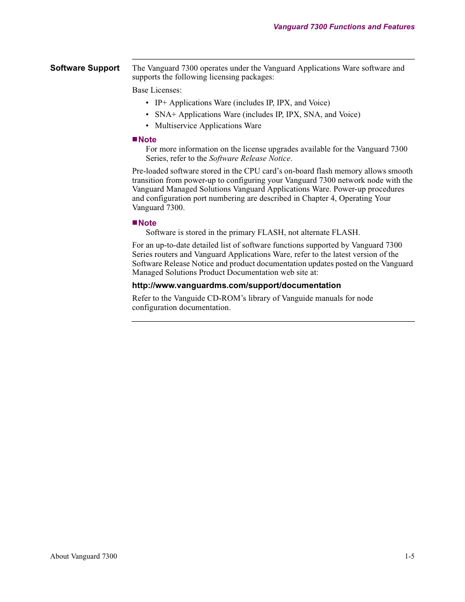 Vanguard Managed Solutions Vanguard 7300 Series User Manual | Page 17 / 227