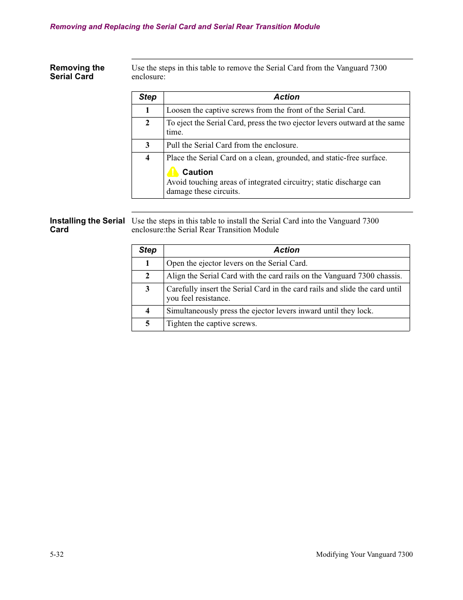 Vanguard Managed Solutions Vanguard 7300 Series User Manual | Page 170 / 227