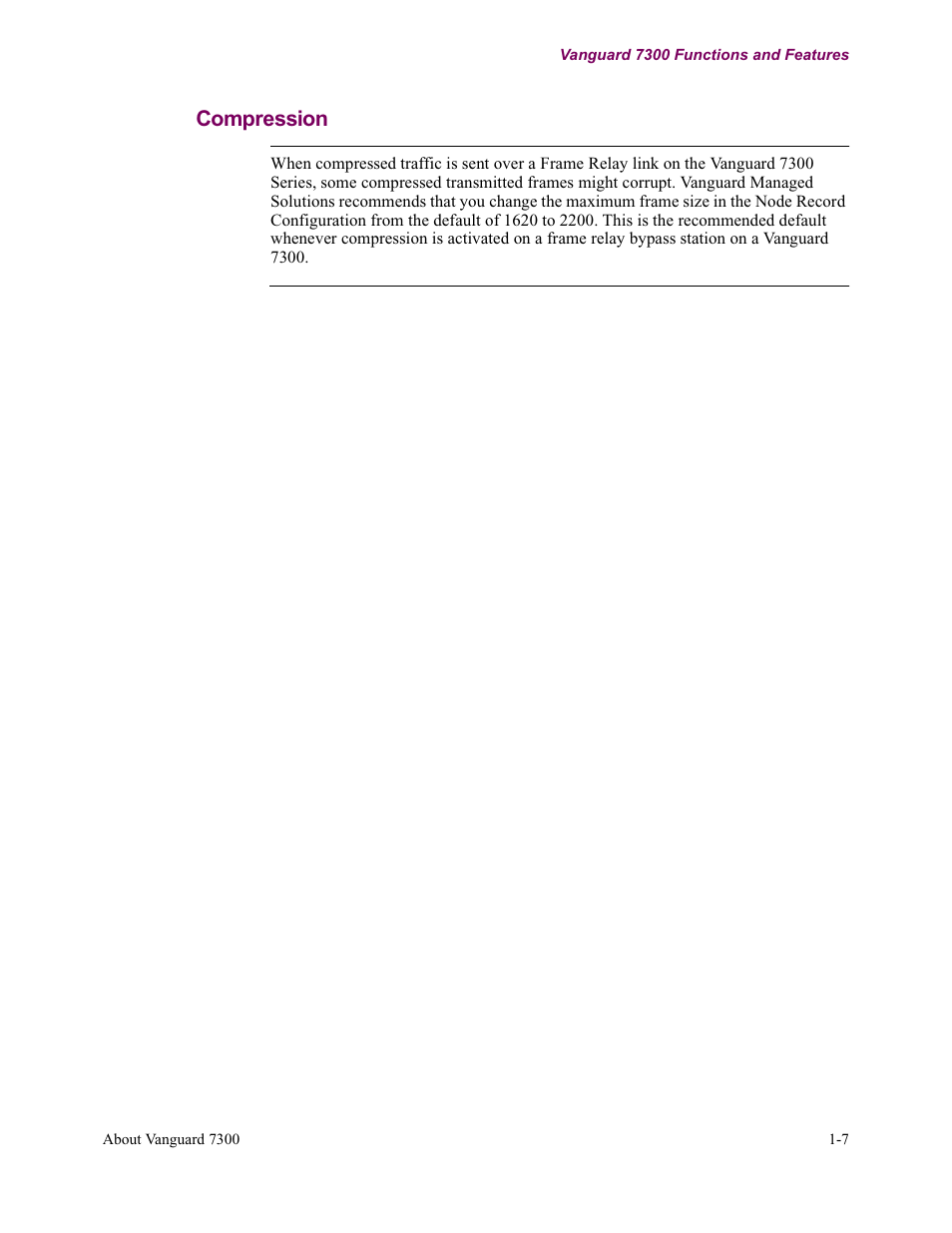 Compression | Vanguard Managed Solutions Vanguard 7300 Series User Manual | Page 19 / 227
