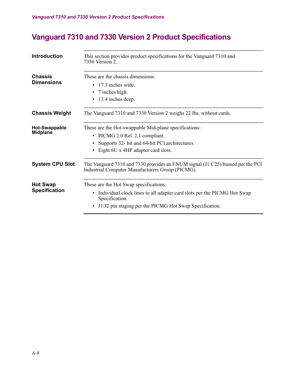 Vanguard Managed Solutions Vanguard 7300 Series User Manual | Page 196 / 227