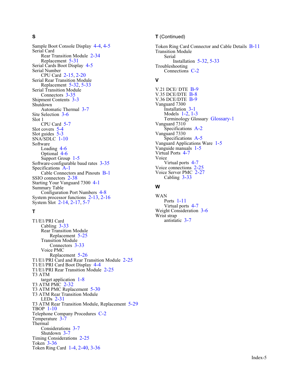Vanguard Managed Solutions Vanguard 7300 Series User Manual | Page 227 / 227