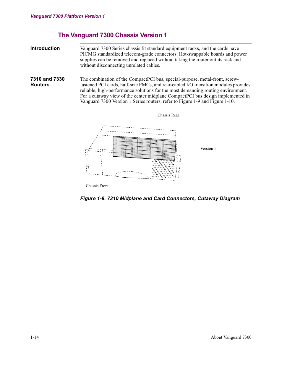 The vanguard 7300 chassis version 1 | Vanguard Managed Solutions Vanguard 7300 Series User Manual | Page 26 / 227