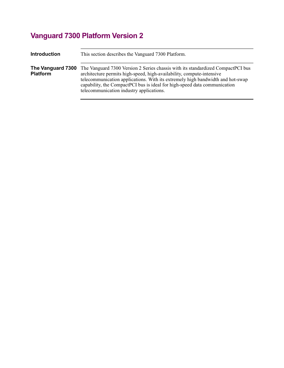 Vanguard 7300 platform version 2 | Vanguard Managed Solutions Vanguard 7300 Series User Manual | Page 28 / 227