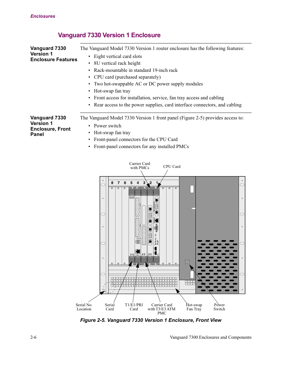 Vanguard 7330 version 1 enclosure | Vanguard Managed Solutions Vanguard 7300 Series User Manual | Page 38 / 227