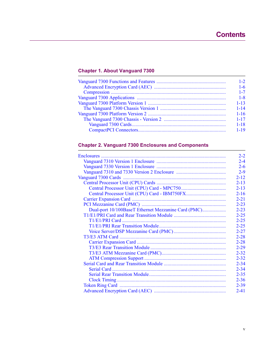 Vanguard Managed Solutions Vanguard 7300 Series User Manual | Page 5 / 227