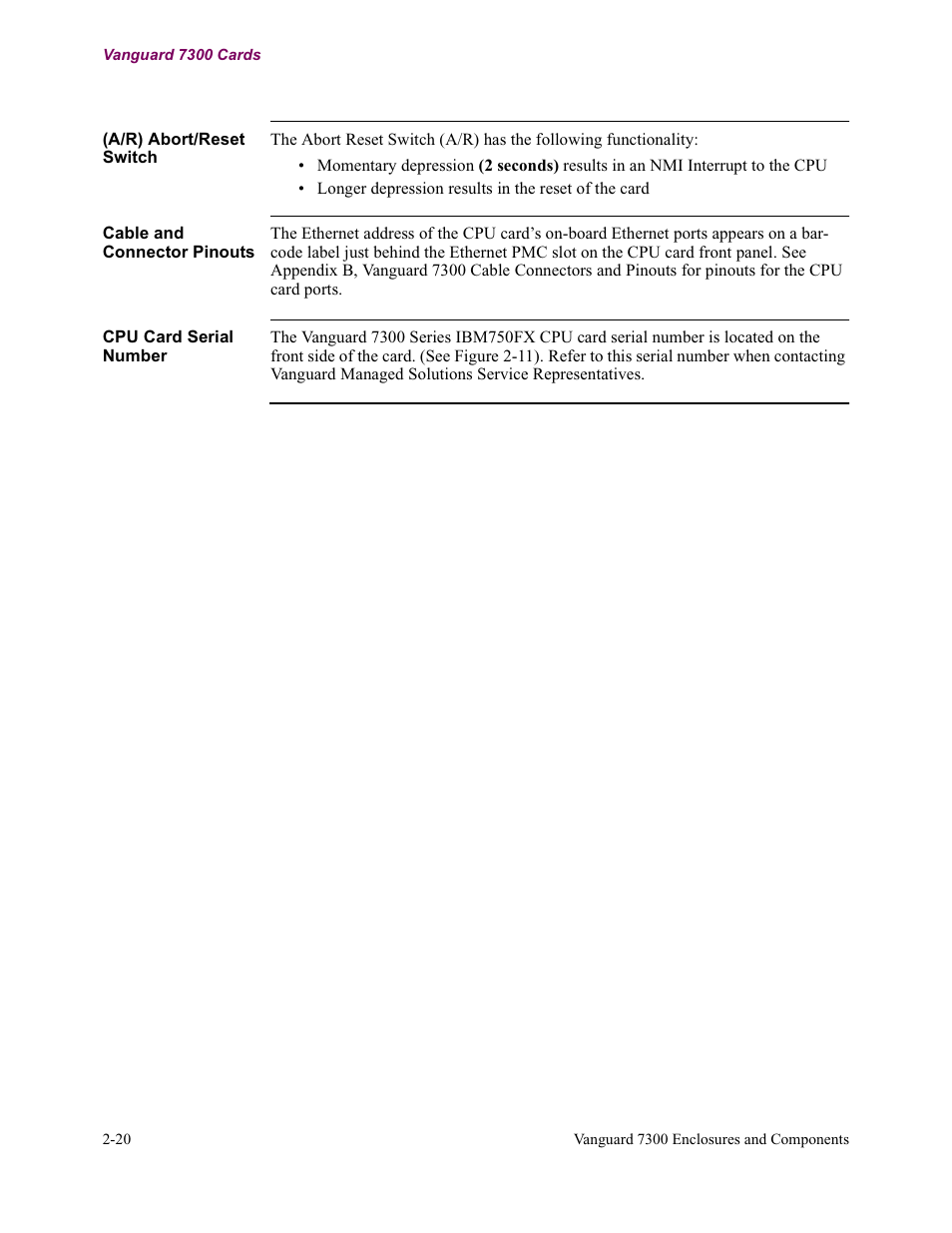 Vanguard Managed Solutions Vanguard 7300 Series User Manual | Page 52 / 227