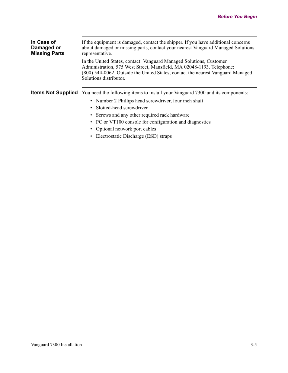 Vanguard Managed Solutions Vanguard 7300 Series User Manual | Page 79 / 227