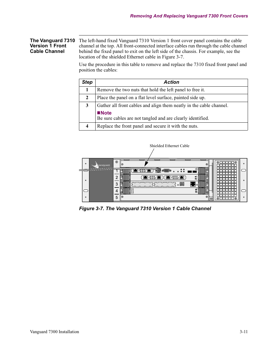 Act 100bt link, Shielded ethernet cable | Vanguard Managed Solutions Vanguard 7300 Series User Manual | Page 85 / 227