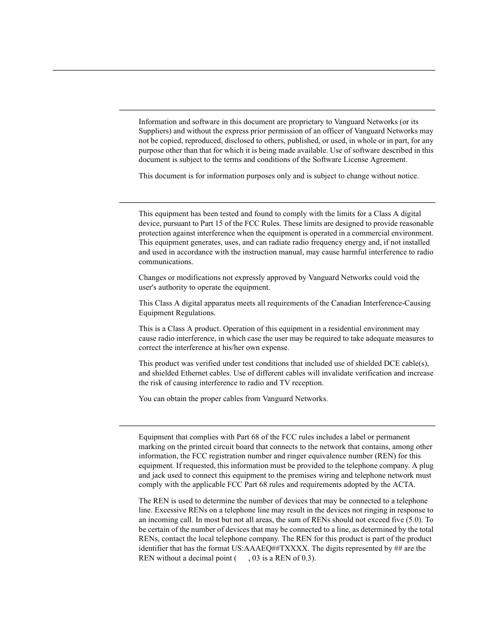 Notice (continued) | Vanguard Managed Solutions 3400 Series User Manual | Page 3 / 74