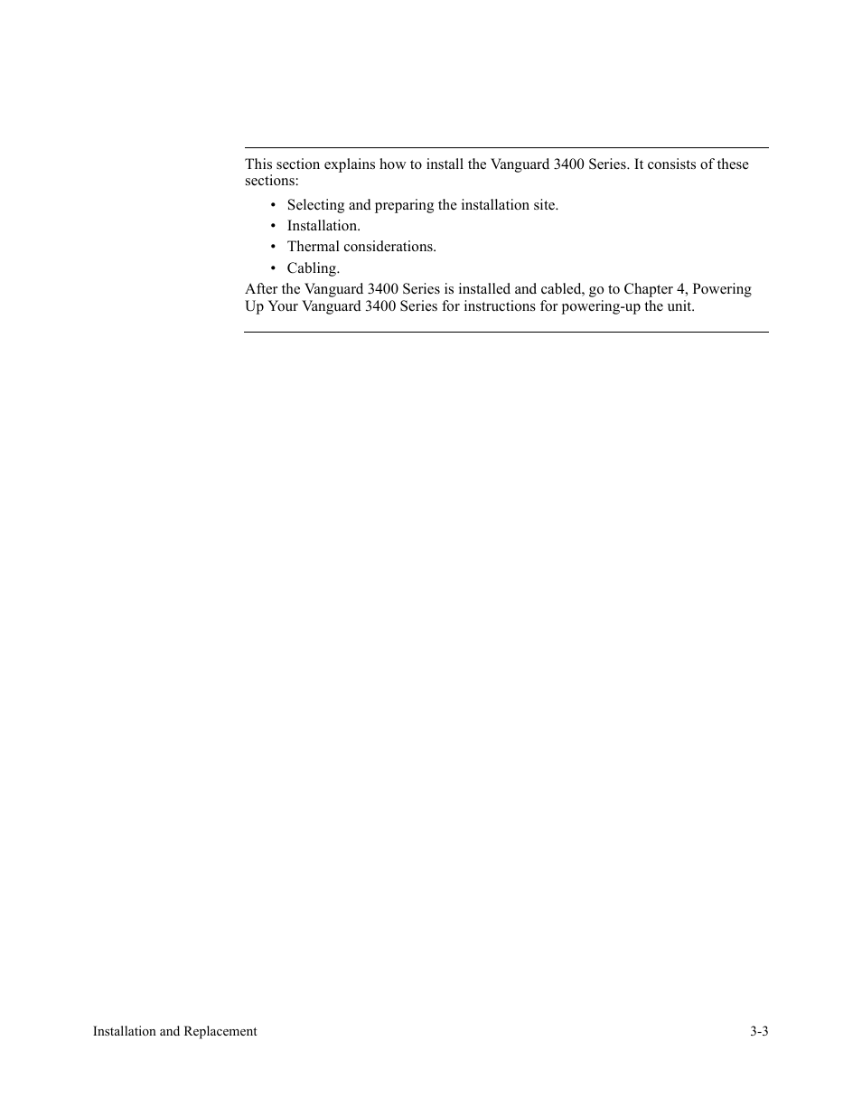 Installing the vanguard 3400 series, Introduction | Vanguard Managed Solutions 3400 Series User Manual | Page 39 / 74