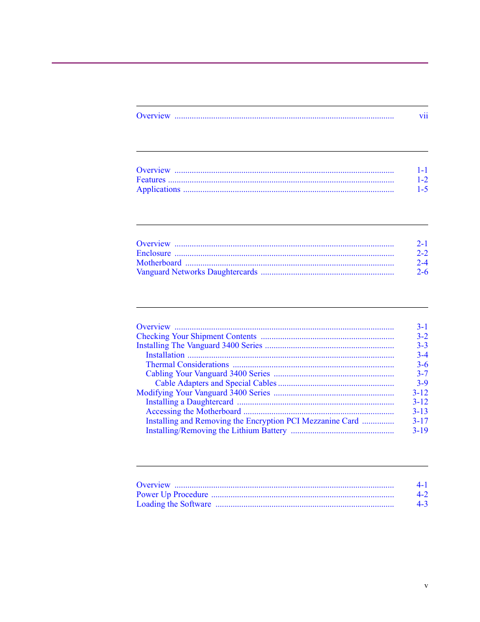 Vanguard Managed Solutions 3400 Series User Manual | Page 5 / 74