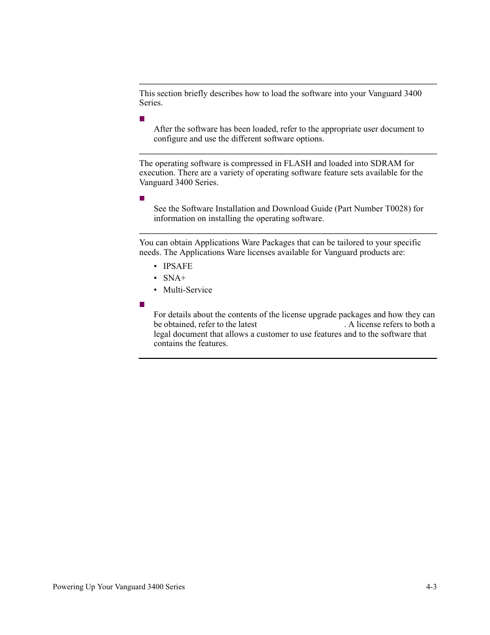 Loading the software, Introduction, Operating software | Optional software | Vanguard Managed Solutions 3400 Series User Manual | Page 59 / 74