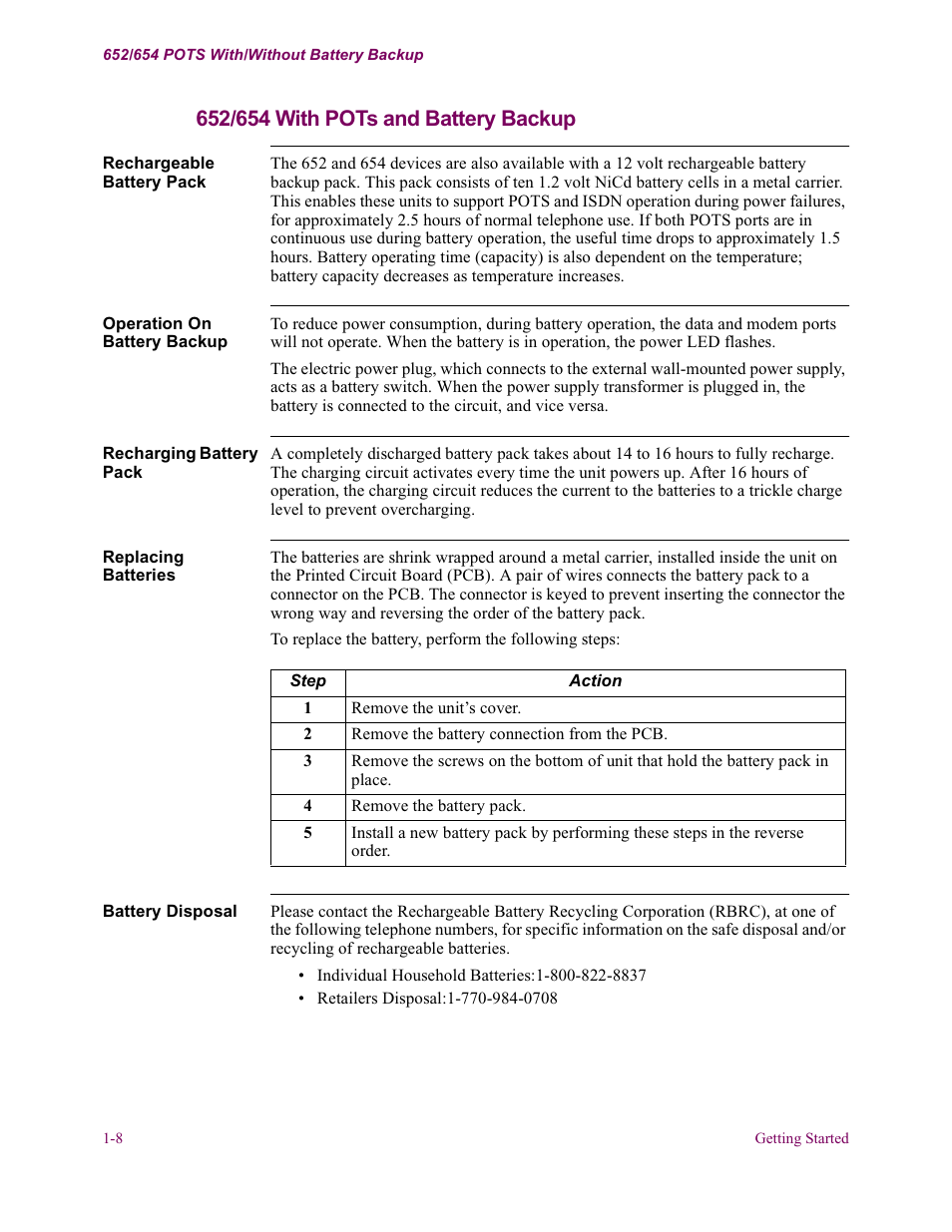 652/654 with pots and battery backup | Vanguard Managed Solutions 650 User Manual | Page 22 / 82