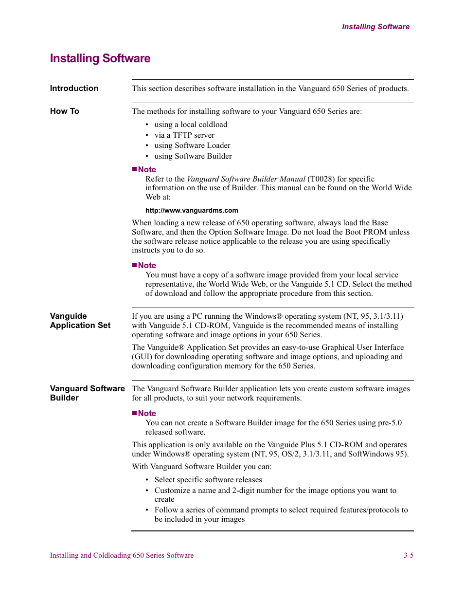 Installing software | Vanguard Managed Solutions 650 User Manual | Page 43 / 82