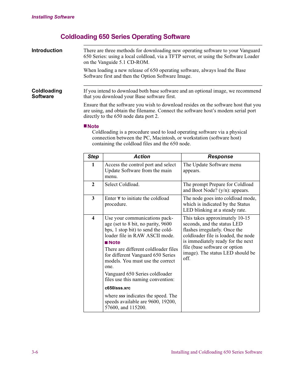 Coldloading 650 series operating software | Vanguard Managed Solutions 650 User Manual | Page 44 / 82