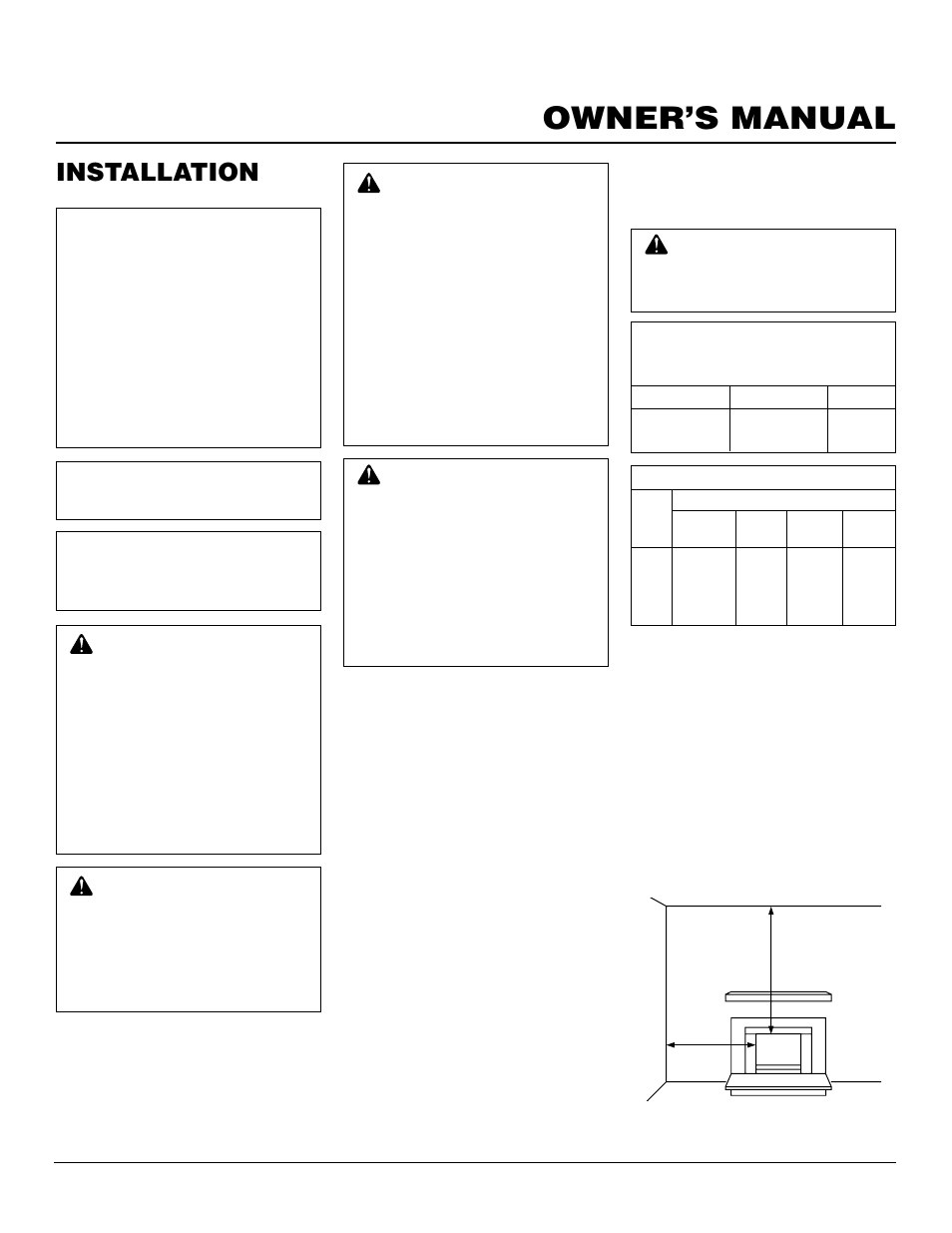 Owner’s manual, Installation | Vanguard Managed Solutions FLAME-MAX User Manual | Page 7 / 30