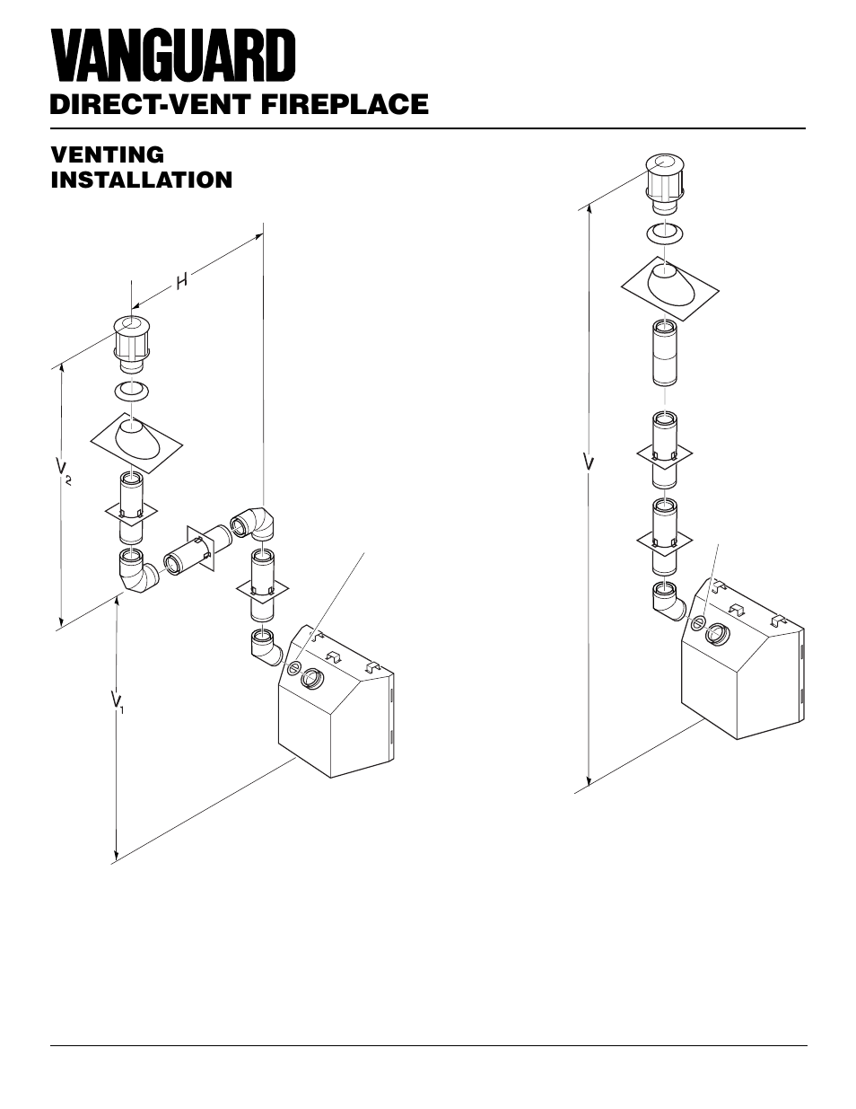 Direct-vent fireplace, Venting installation, Continued | Vanguard Managed Solutions MBDV37 User Manual | Page 14 / 40