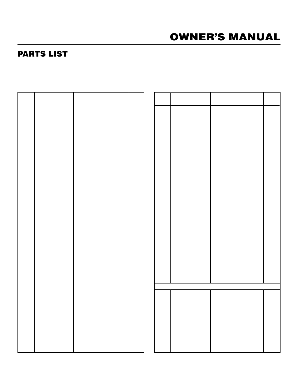 Owner’s manual, Parts list, Direct-vent fireplace mbdv37 mbdv41 | Vanguard Managed Solutions MBDV37 User Manual | Page 37 / 40