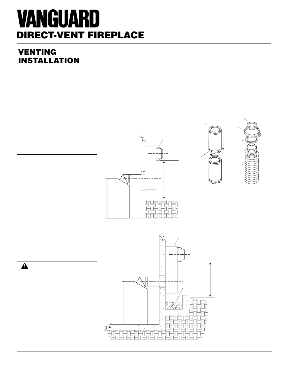 Direct-vent fireplace, Venting installation, Continued | Vanguard Managed Solutions MBDV37 User Manual | Page 8 / 40