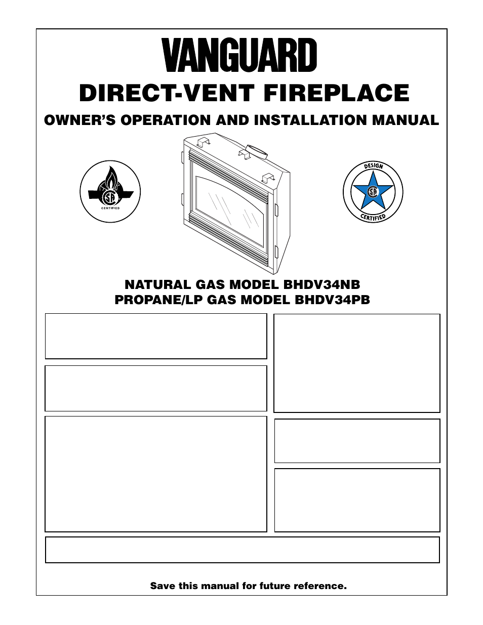 Vanguard Managed Solutions BHDV34PB User Manual | 38 pages