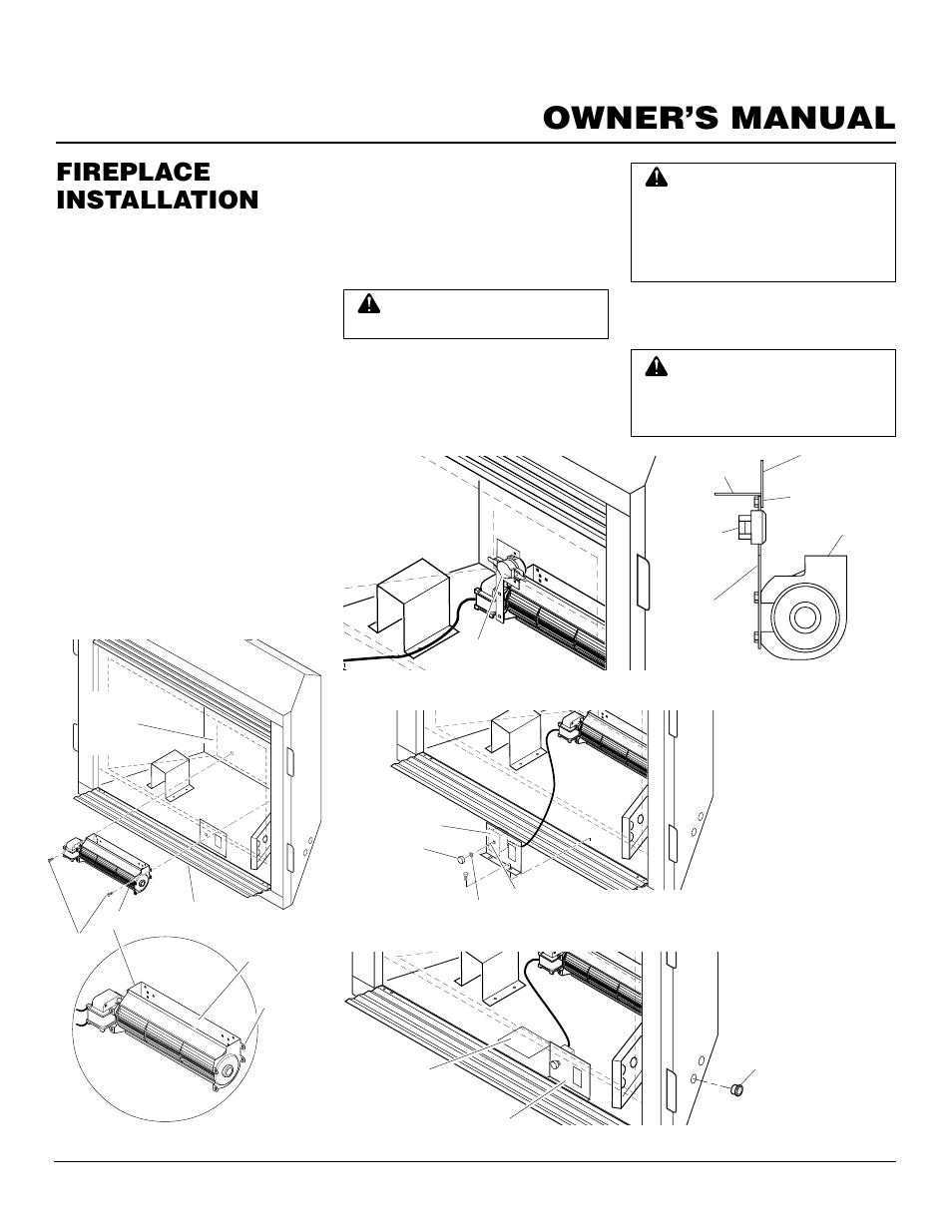 Owner’s manual, Fireplace installation, Continued | Vanguard Managed Solutions BHDV34PB User Manual | Page 17 / 38