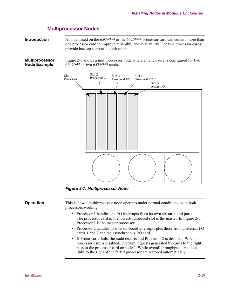 Multiprocessor nodes | Vanguard Managed Solutions Vanguard 6500 PLUS User Manual | Page 37 / 102