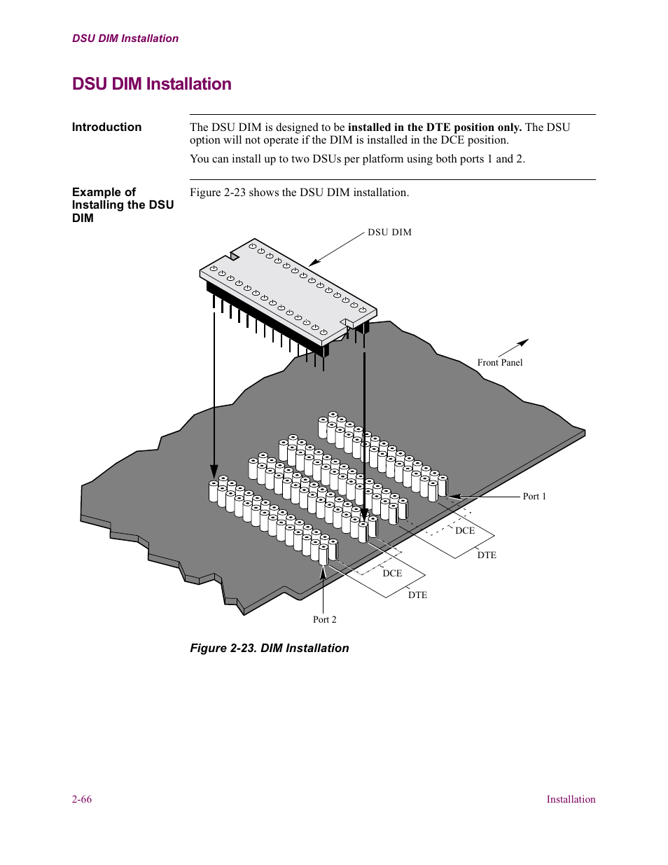 Dsu dim installation | Vanguard Managed Solutions Vanguard 6500 PLUS User Manual | Page 74 / 102