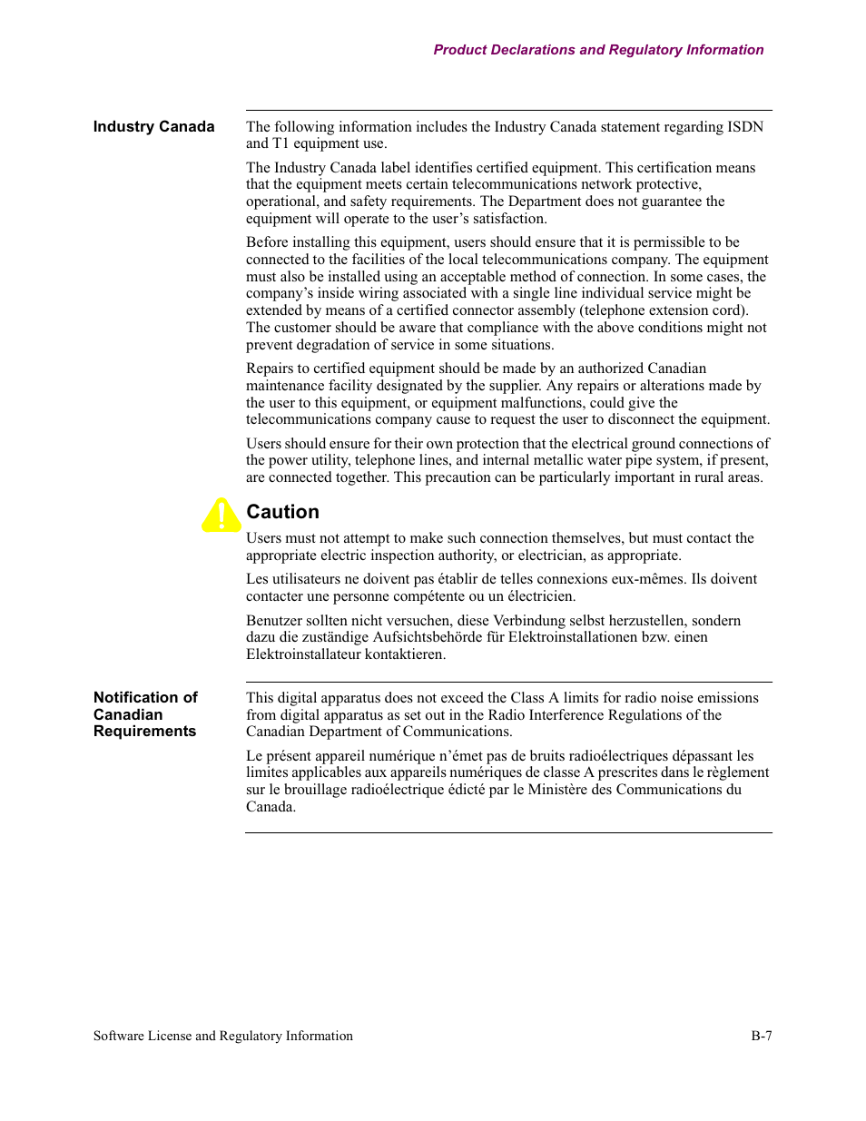 Caution | Vanguard Managed Solutions Vanguard 342 User Manual | Page 107 / 115