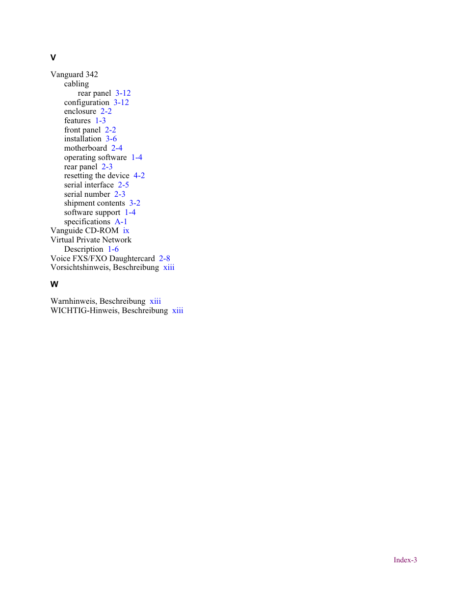 Vanguard Managed Solutions Vanguard 342 User Manual | Page 115 / 115