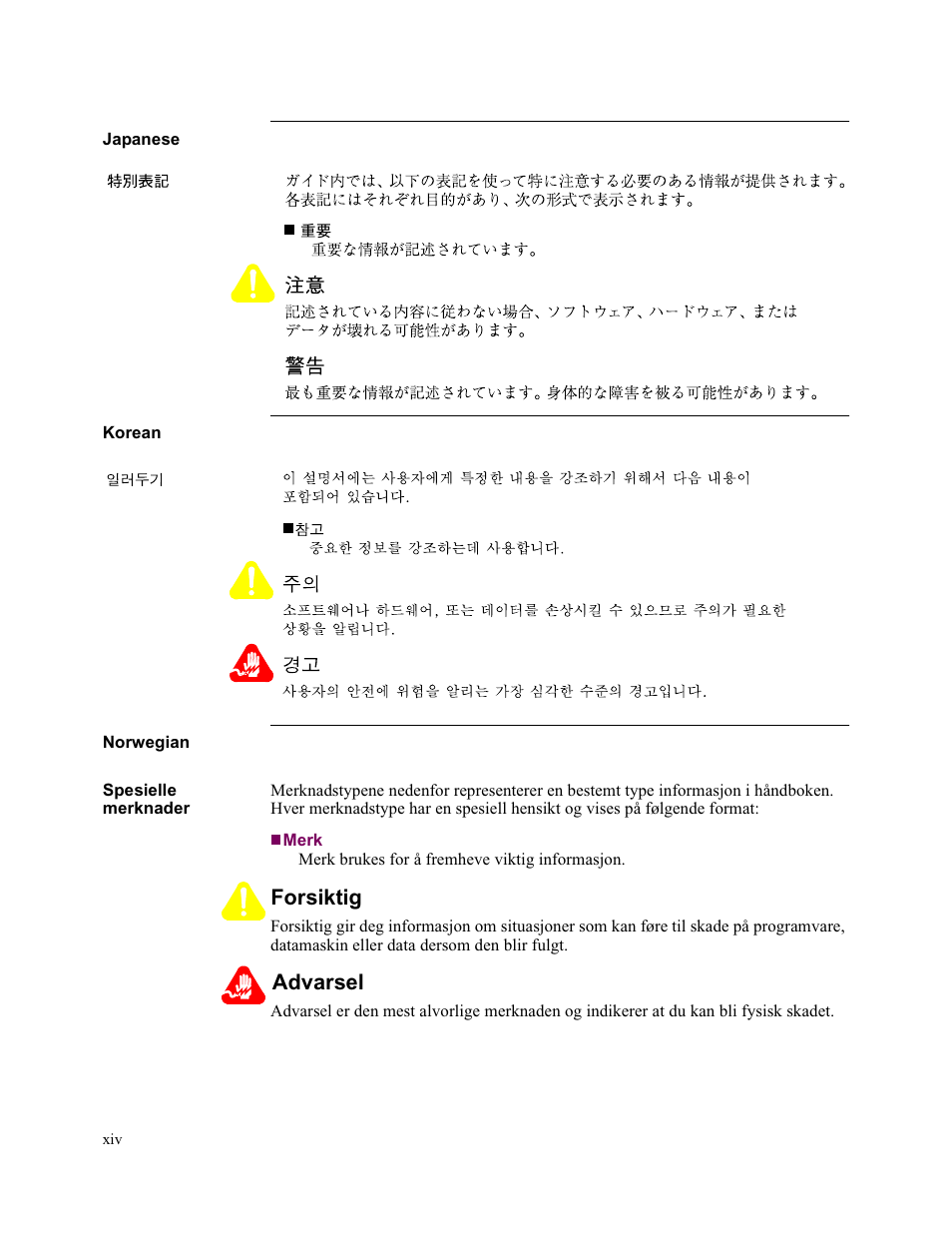 Forsiktig, Advarsel | Vanguard Managed Solutions Vanguard 342 User Manual | Page 14 / 115