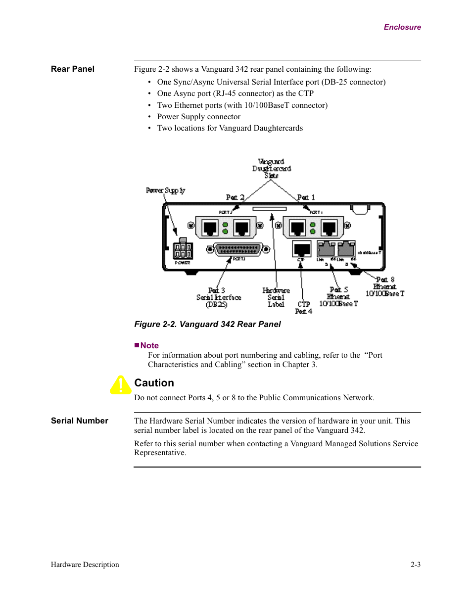 Caution | Vanguard Managed Solutions Vanguard 342 User Manual | Page 43 / 115