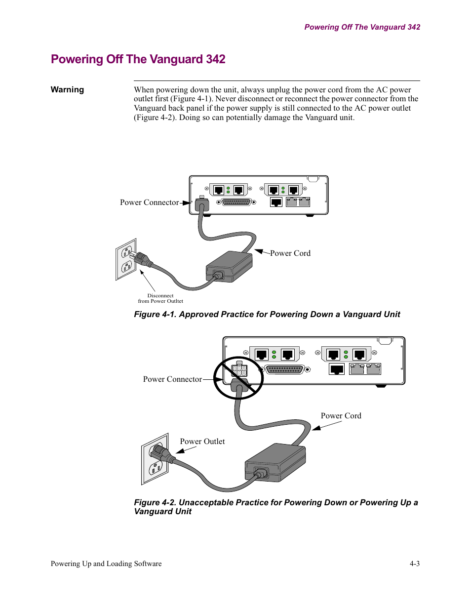 Powering off the vanguard 342 | Vanguard Managed Solutions Vanguard 342 User Manual | Page 91 / 115