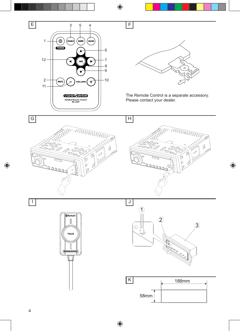 VDO Dayton CD 2327 G User Manual | Page 4 / 29