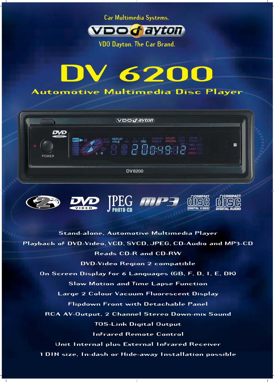 VDO Dayton DV 6200 User Manual | 2 pages