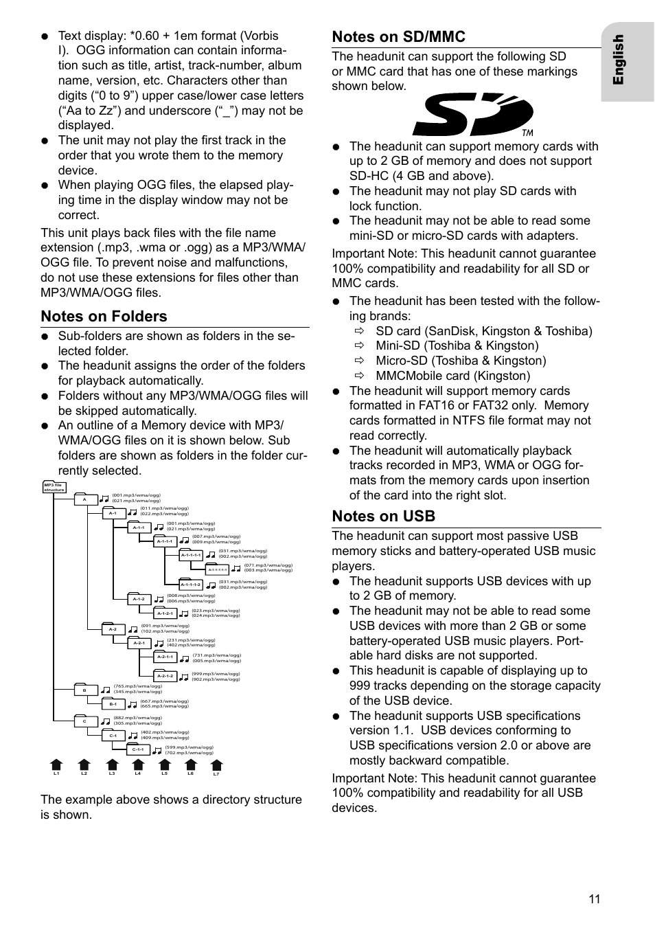 Eng lish | VDO Dayton TR 7327 B User Manual | Page 10 / 26