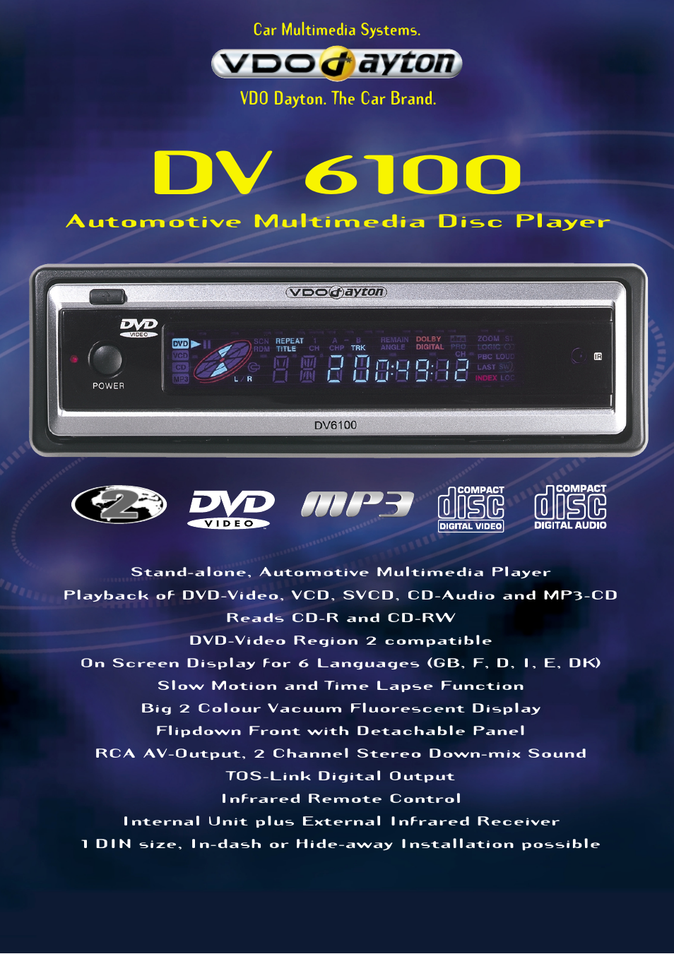 VDO Dayton DV 6100 User Manual | 2 pages