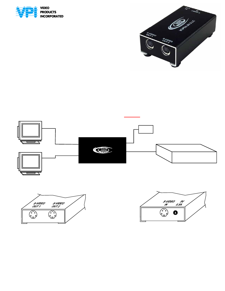 Video Products VOPEX-SV-2-LC User Manual | 2 pages