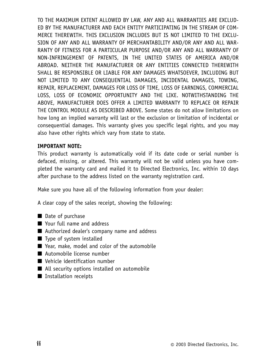 Viper 120HV User Manual | Page 3 / 18