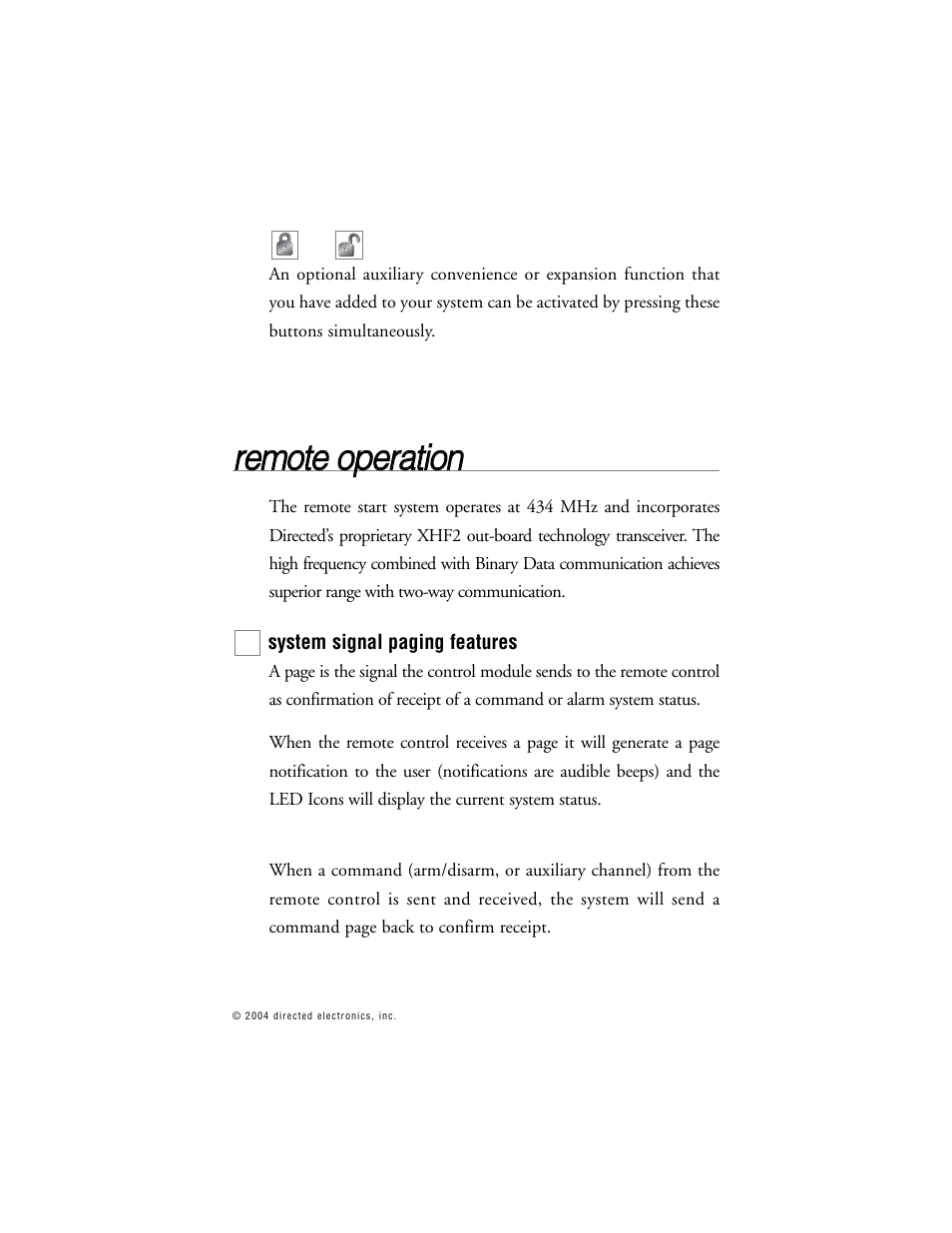 Rre em mo otte e o op pe erra attiio on n | Viper 671XV User Manual | Page 10 / 43