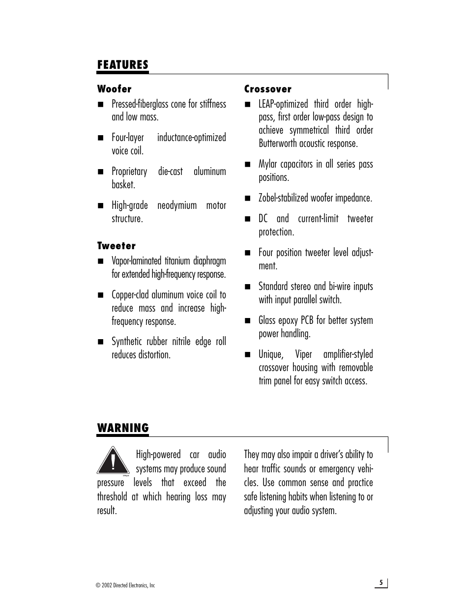 Viper Concept 550.2 User Manual | Page 5 / 16