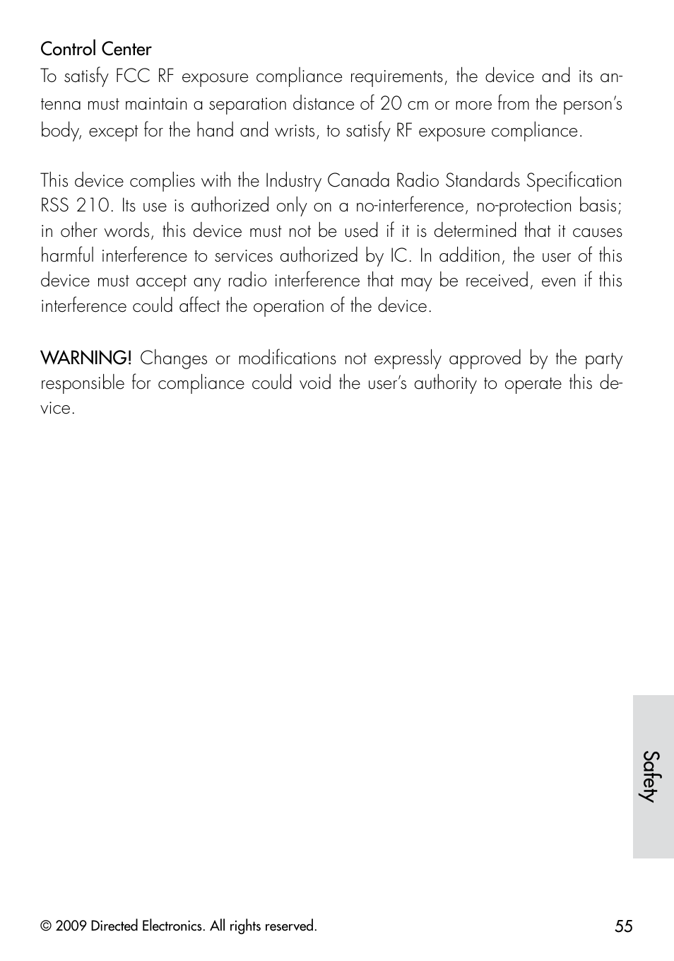 Safety | Viper 5901 User Manual | Page 58 / 65