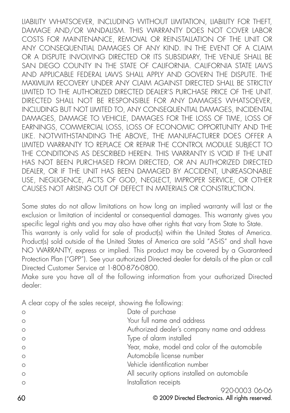 Viper 5901 User Manual | Page 63 / 65
