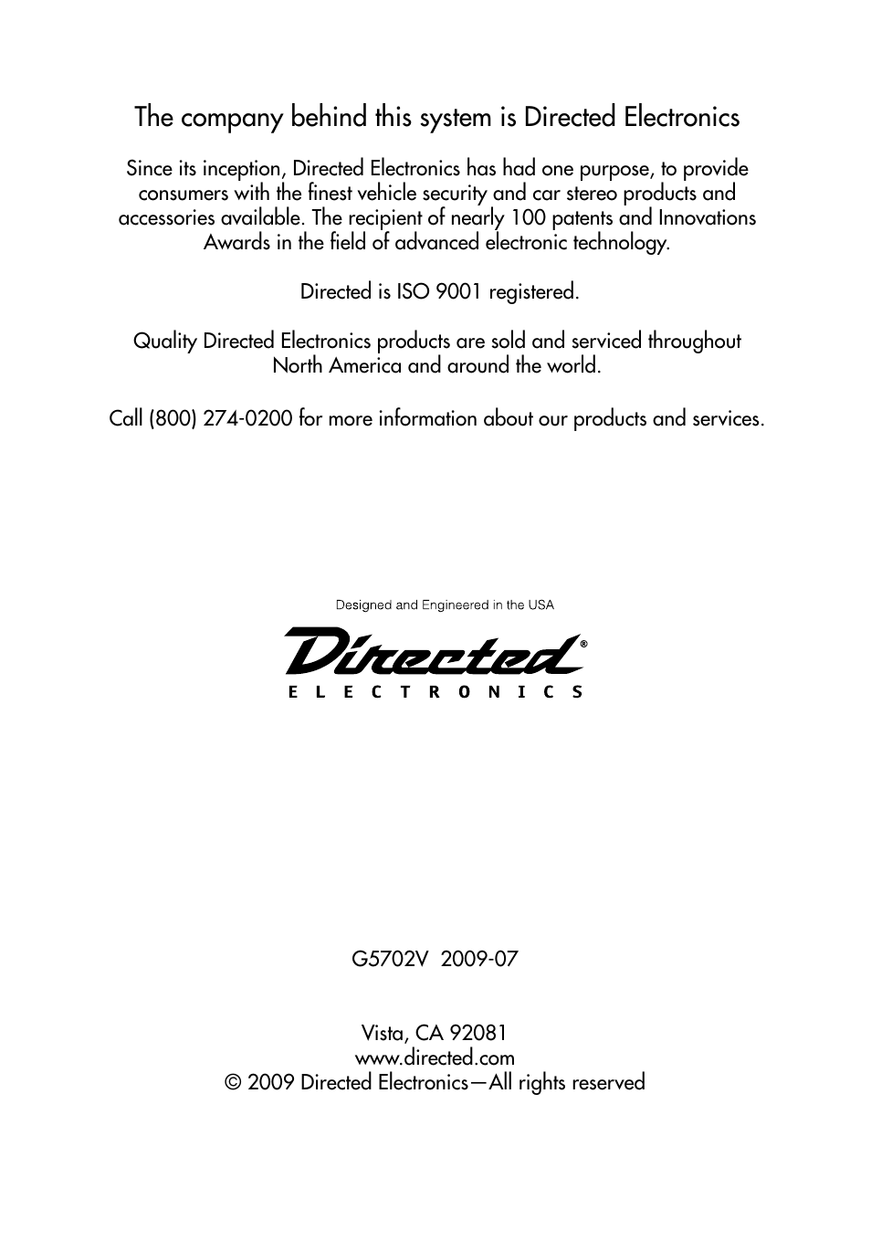 Viper 5901 User Manual | Page 65 / 65