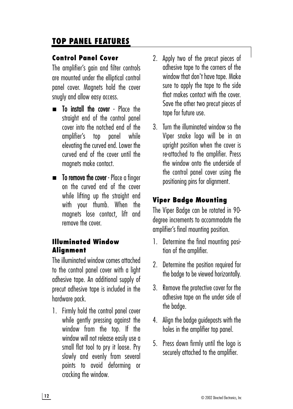 Viper 1100.5 User Manual | Page 12 / 22